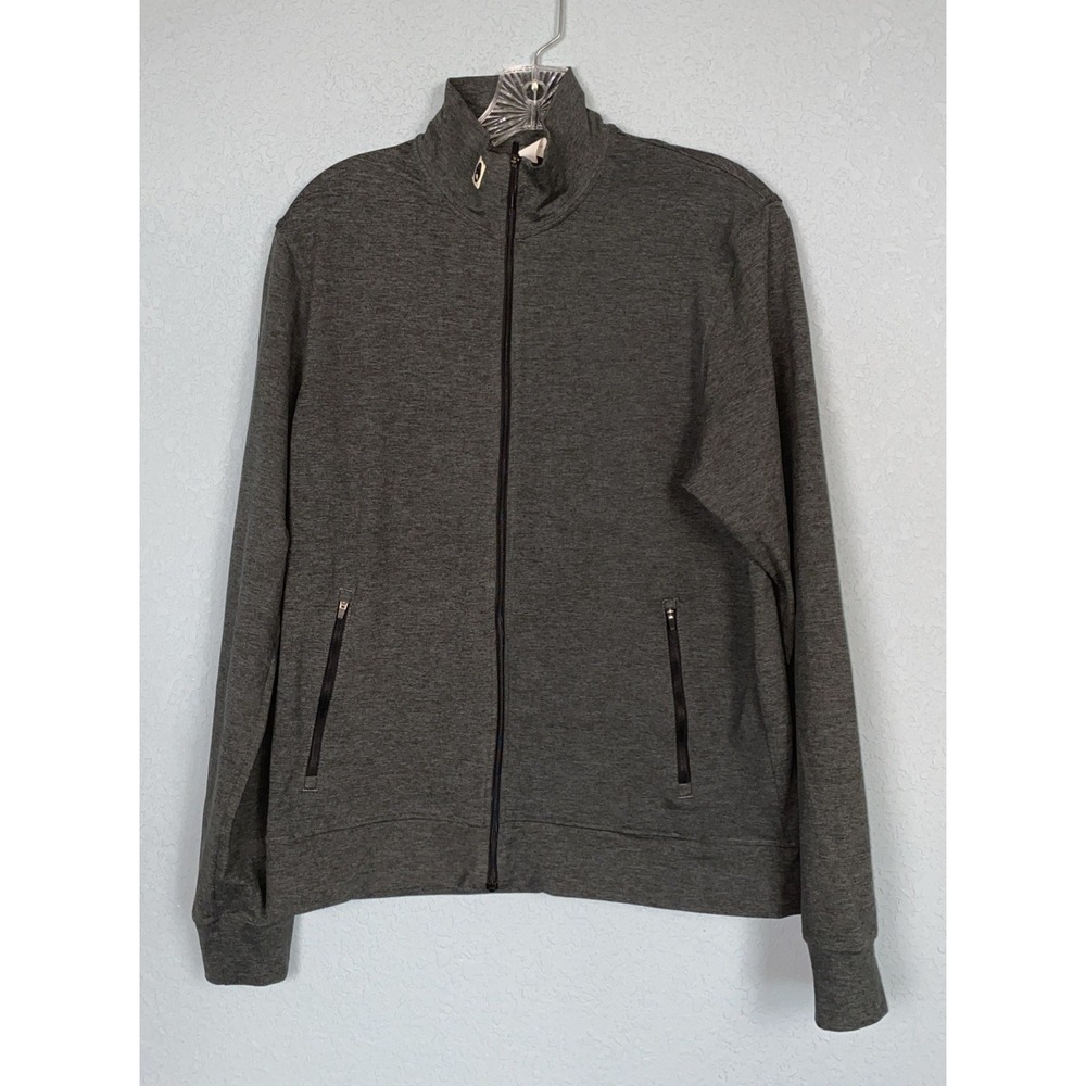 Malo Republic Full Zip Performance Jacket Charcoal Gray Butter Soft  Mens Medium